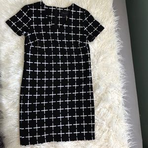 Women’s Black & White Midi Dress